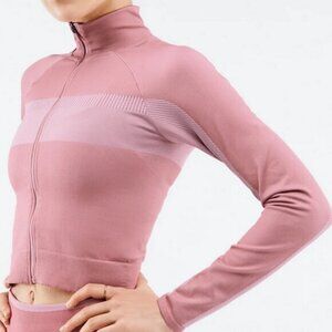 NWT Fabletics pink Tory Cropped Seamless Jacket sz M--SOLD OUT on Fabletics site